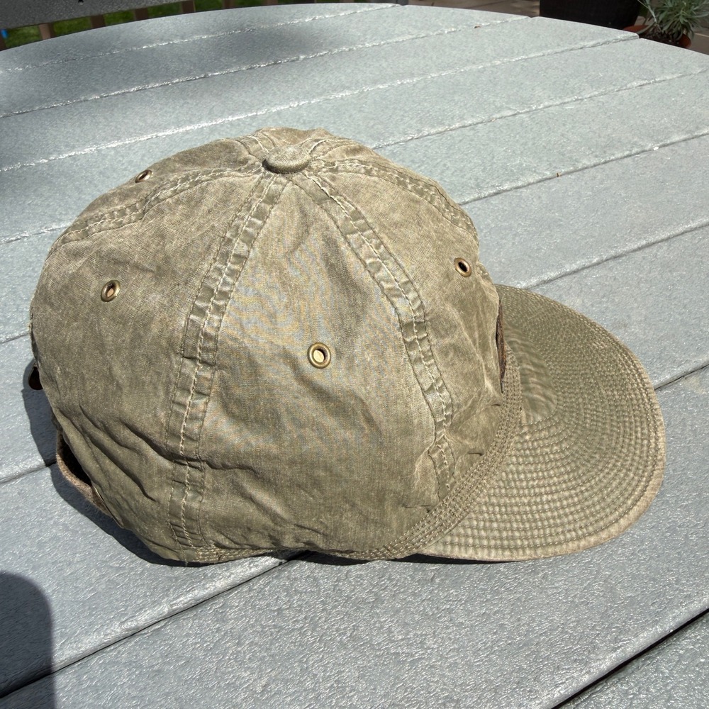 Vintage Polo Ralph Lauren Expedition Outfitters Waxed Hat Men OS Olive Green Cap - Picture 6 of 9